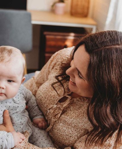 Katie Parker with a child during a parenting session.